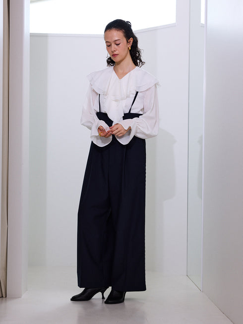 【 予約:12月中旬 】ラッフルブラウス /M254-13045